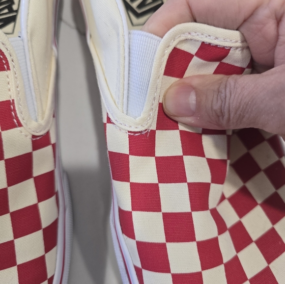 Vans off the wall Classic slip on primary check red and white - Picture 9 of 14